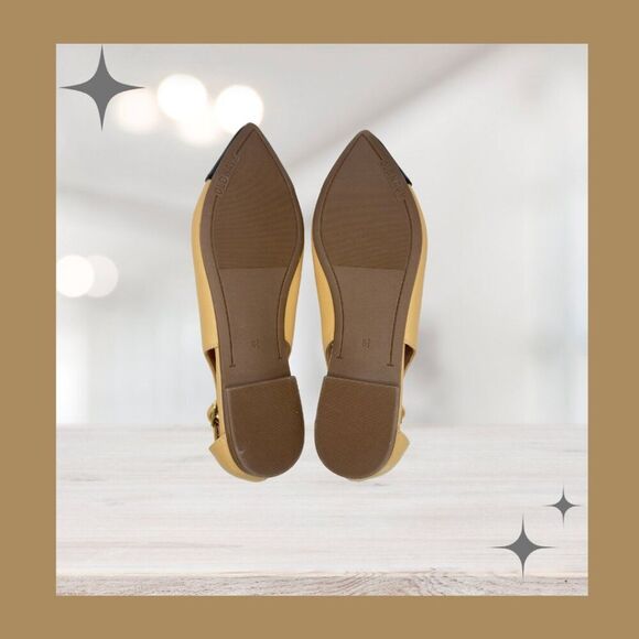 Old Navy Tan/Black Vegan Leather Slingback Ballet Flats Women's 8.5 - NWOT - Picture 6 of 6